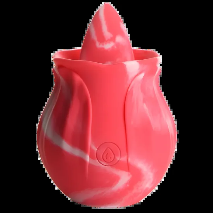 10 Speed Pink Twirl Silicone Licking Rose Tongue Vibrator