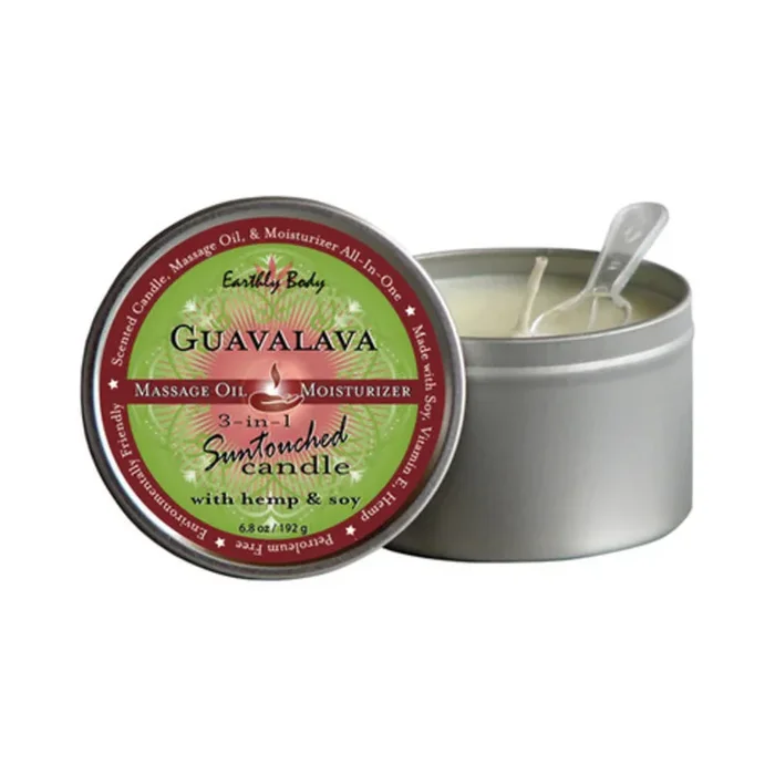 3 In 1 Round Massage Oil Candle Guavalava 6oz