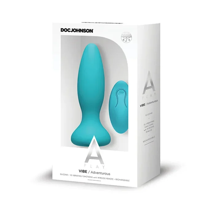 A-play Vibe Adventurous Rechargeable Silicone Anal Plug With Remote Teal