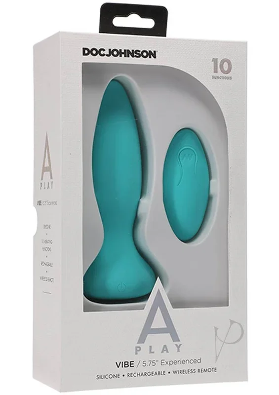 A-Play Vibe Experienced Plug with Remote – Teal | Powerful Vibrations for Advanced Anal Pleasure