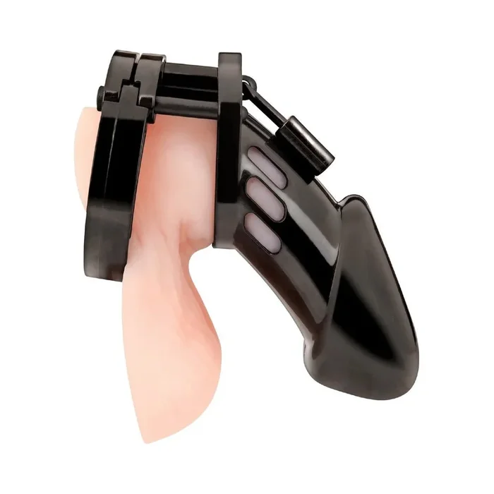 Acrylic See-Thru Chastity Cage Black