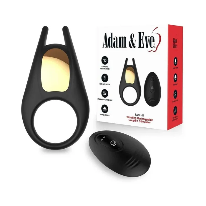Adam & Eve Lucas II Vibrating Rechargeable Couple’s Stimulator