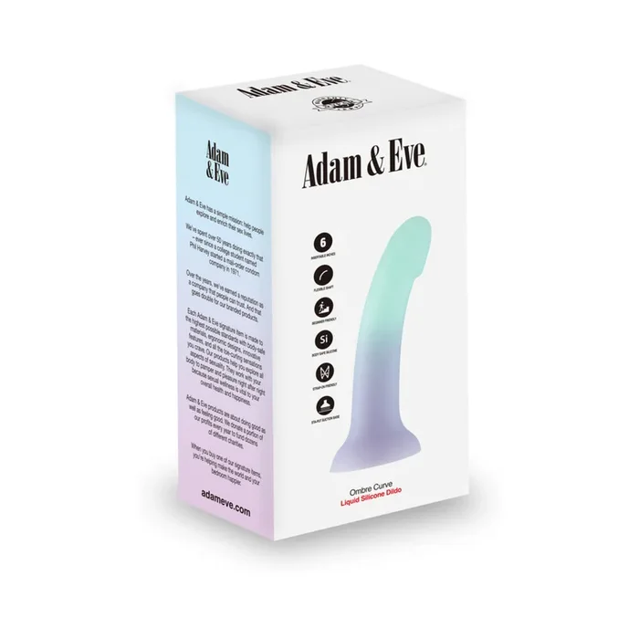 Adam & Eve Ombre Curve Liquid Silicone Dildo