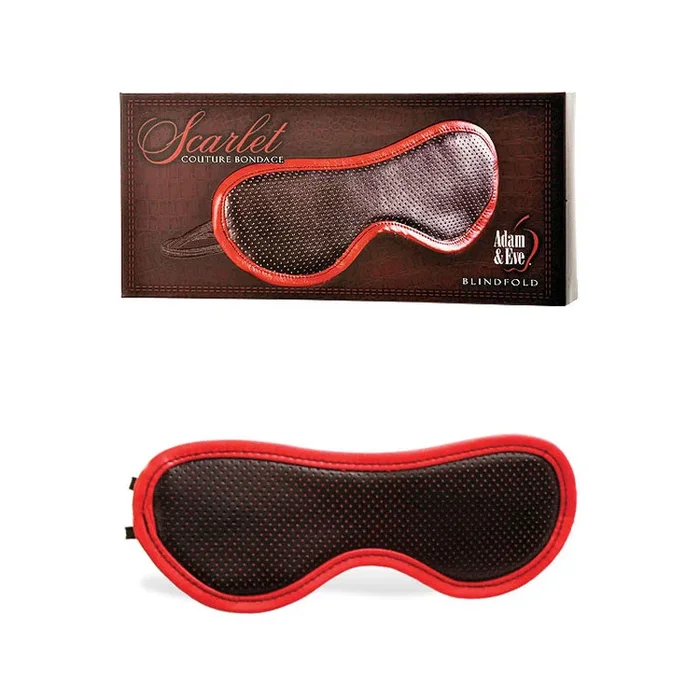 Adam & Eve Scarlet Couture Blindfold – Black/Red Blindfold