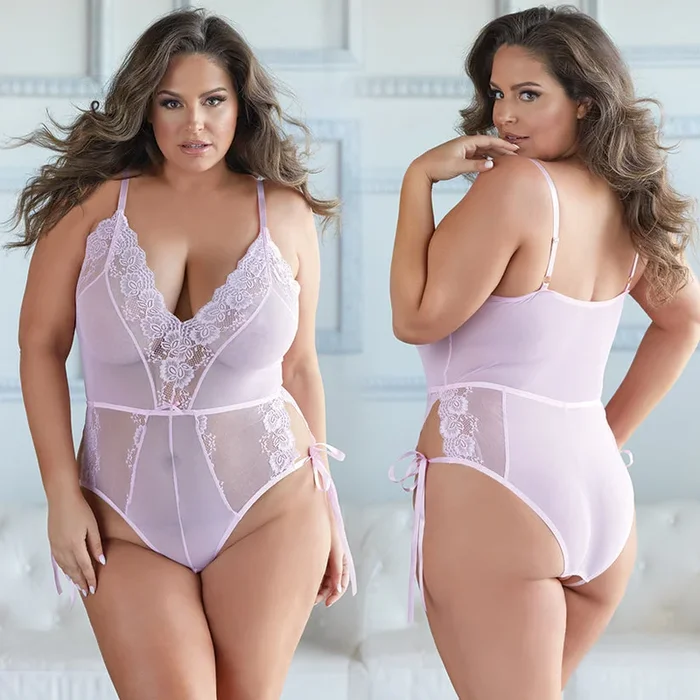 Allure Lingerie Diva Collection Belle Teddy – Pink 1X/2X