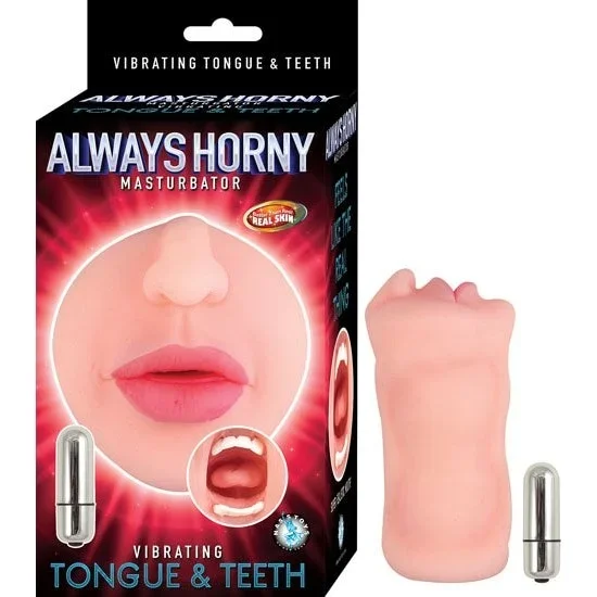Always Horny Masturbator Vibrating Teeth & Tongue Flesh
