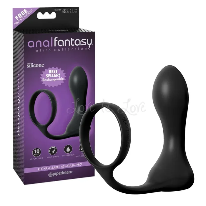 Anal Fantasy Elite Collection Rechargeable Ass-Gasm Pro Black