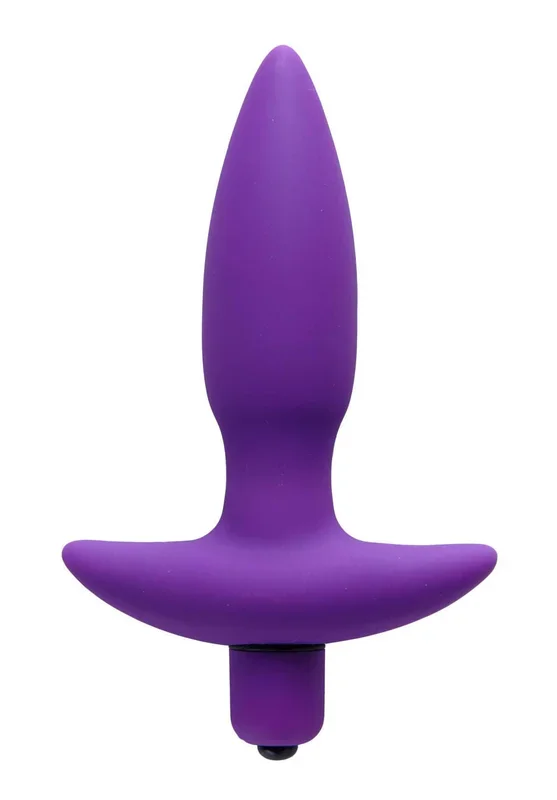 Aria Small Silicone Vibrating Anal Plug with Flared Base