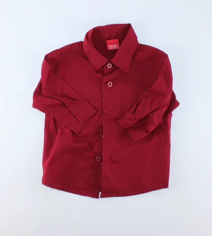 ARROW MAROON DRESS SHIRT 6/12M PRE-LOVED