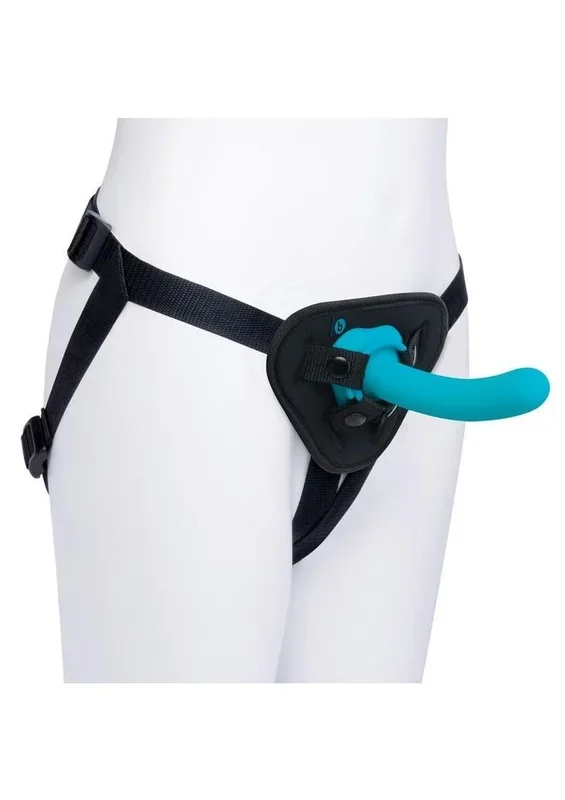 B Vibe Everybody Strap On Harness Set with Silicone Dildo Peg 6in – Teal
