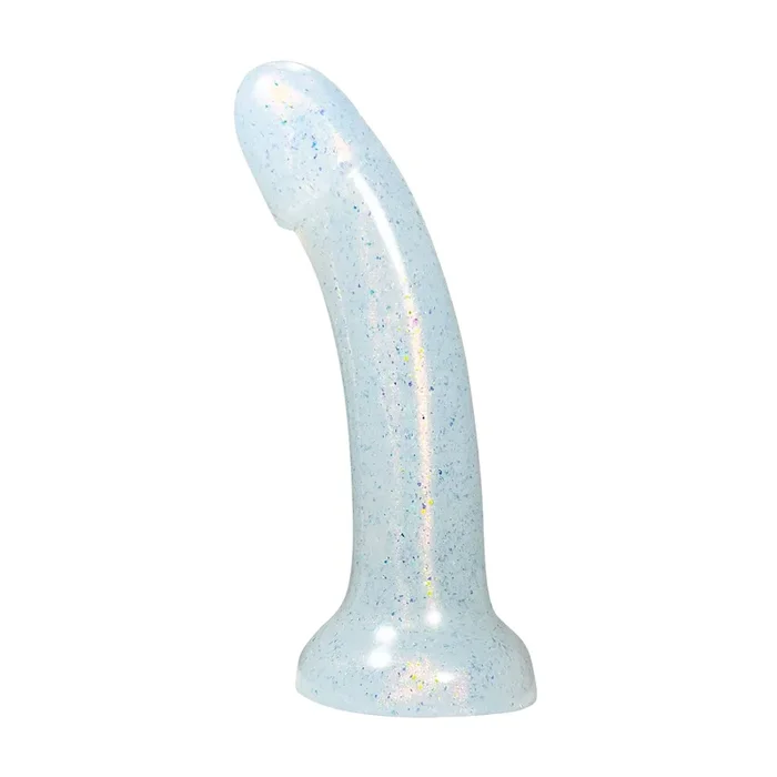 Blue Glitter Gems 7″ Dildo in Ultra-Premium Silicone