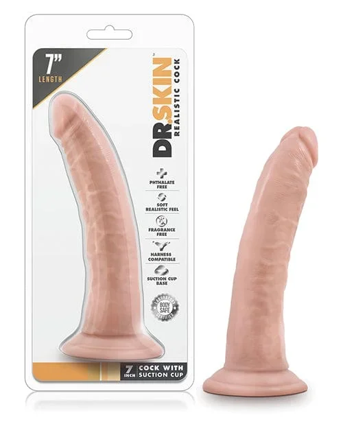 Blush Dr. Skin 7″ Cock with Suction Cup – Vanilla