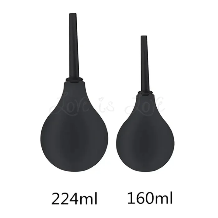 Bulb Anal Douche Black Large 224 ML or Medium 160 ML