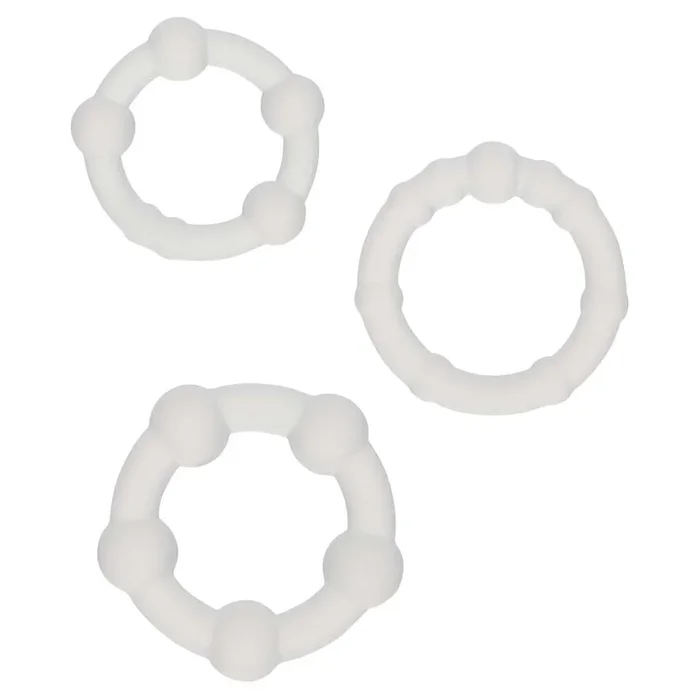 CalExotics Alpha Liquid Silicone Beaded Rings Set