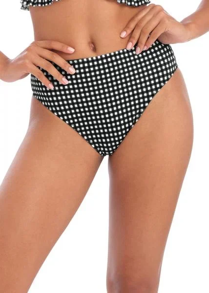Check In Monochrome High Waist Bikini Brief –