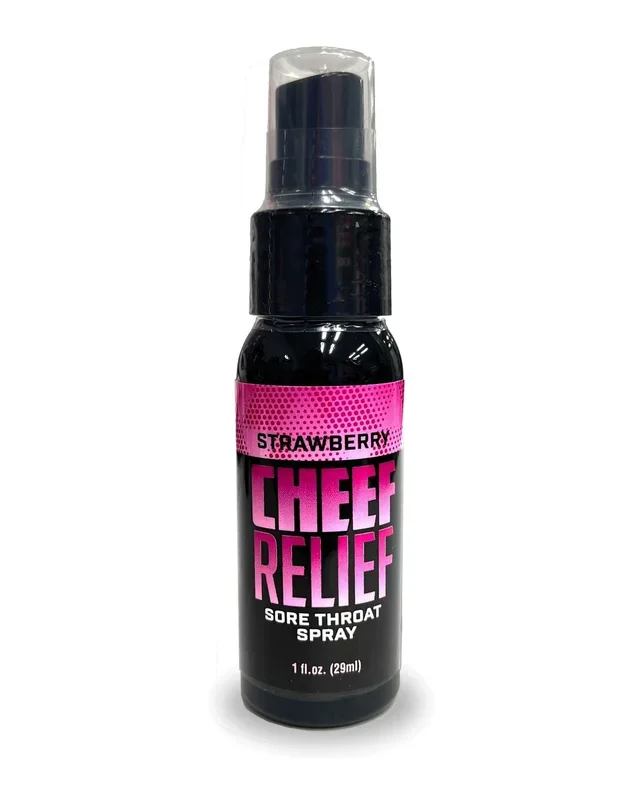 Cheef Relief Strawberry Sore Throat Spray 1 Oz: Your Solution for Smoking Comfort