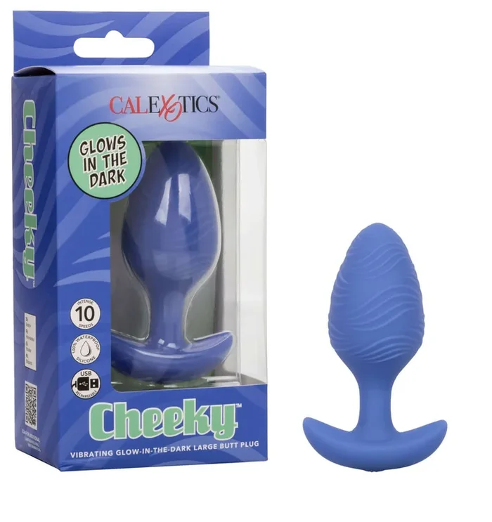 Cheeky Vibrating Glow-In-The-Dark Large Butt Plug | 10 Speeds, Body-Safe Silicone, Waterproof