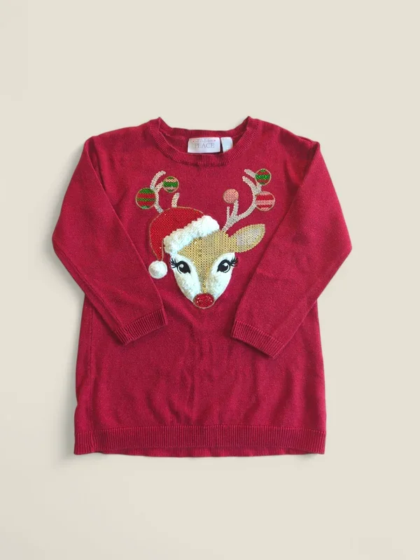 CHILDRENS PLACE HOLIDAY SWEATER DRESS 3Y PRE-LOVED