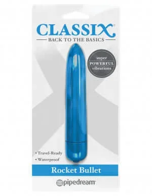 Classix Vibrating Rocket Bullet Blue