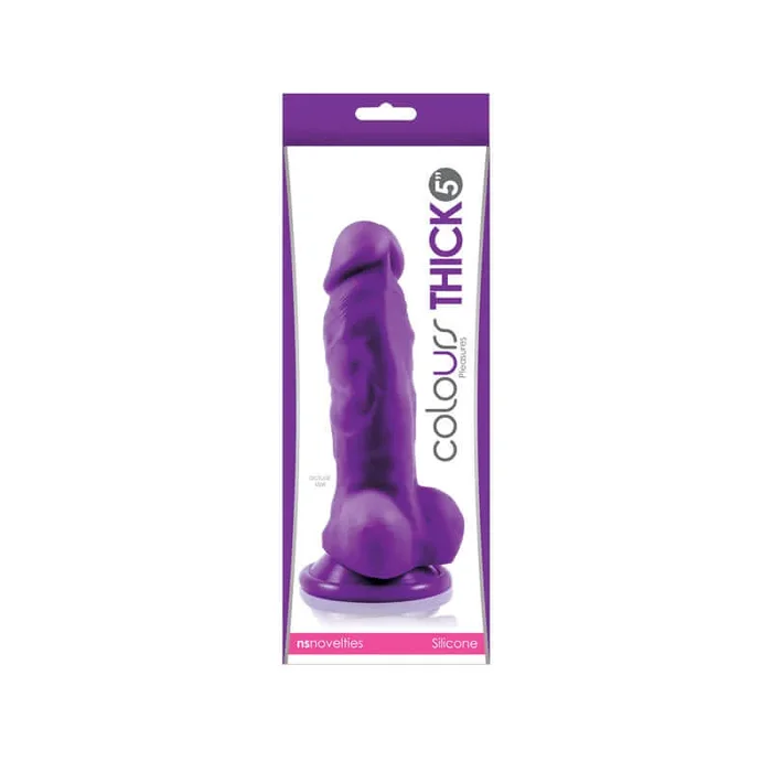 Colours Pleasures 5 inches Thick Dildo Purple