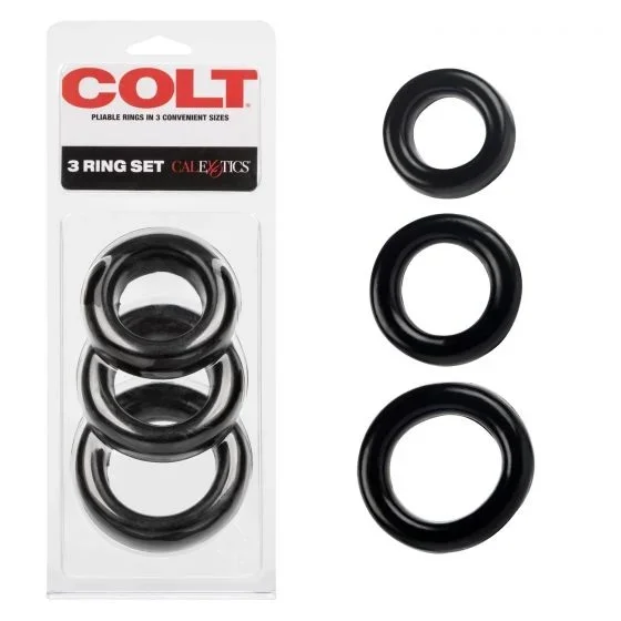 Colt 3 Ring Set for Enhanced Erection Stamina and Comfort