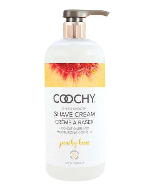 Coochy Shave Cream Peachy Keen 32 Oz: Effortless, Smooth Shaving Experience