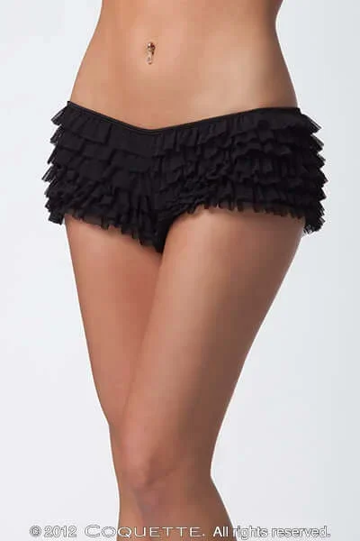 Coquette International Lingerie Ruffle Shorts with Back Bow