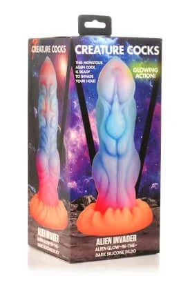 Creature Cocks Alien Invaders Glow-In-The-Dark Dildo