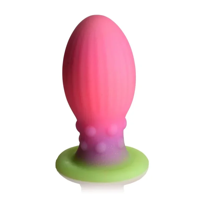 Creature Cocks XL Xeno Egg Glow In The Dark Silicone Butt Plug Pink