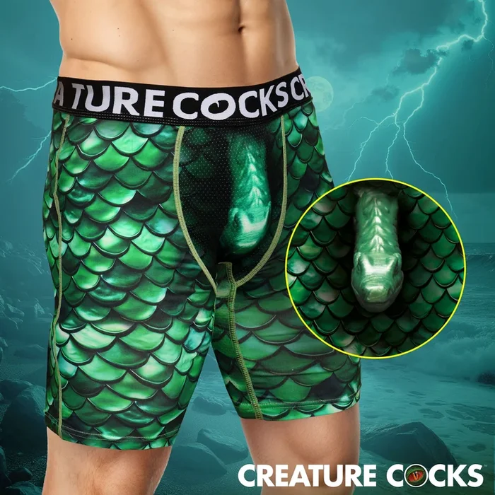 Creature Wear Cockness Monster Lake Creature Boxer Shorts – Medium