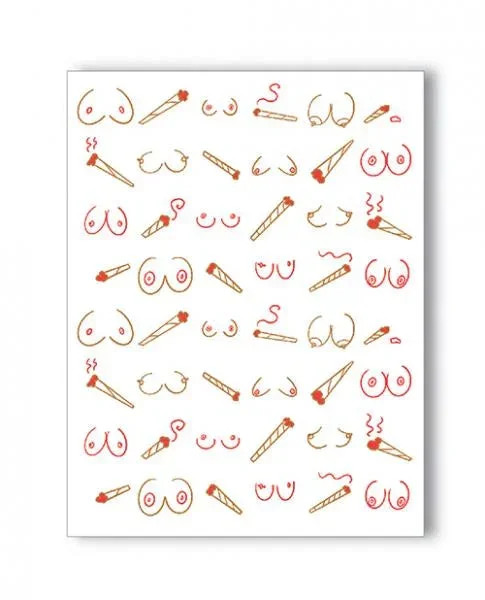 Doobies And Boobies Naughty Greeting Card
