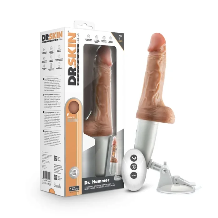 Dr. Skin Silicone Dr. Hammer 7 inches Thrusting Dildo with Handle