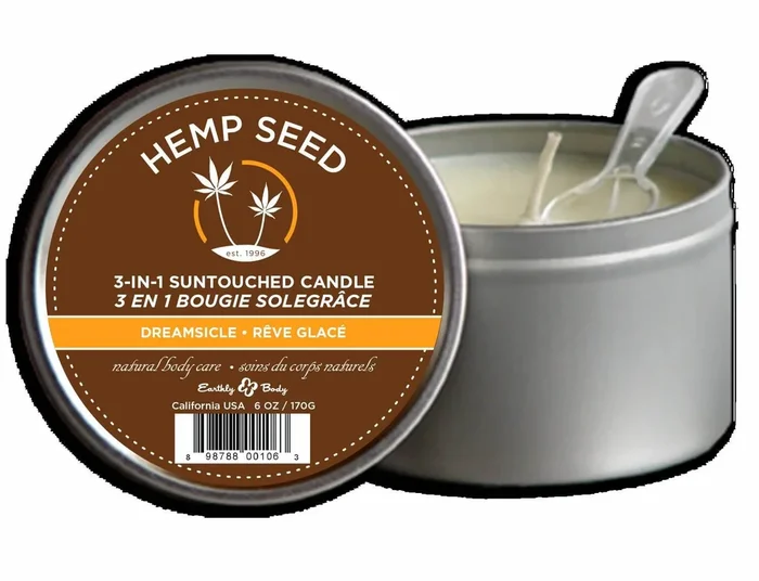 Earthly Body 3-in-1 Massage Oil Candle Dreamsicle 6 Oz