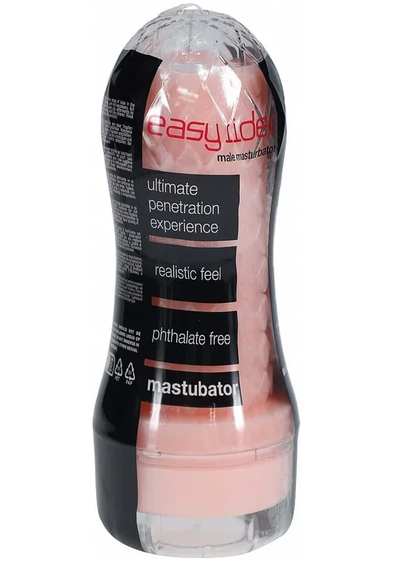 Easy Rider Clear Rounded Fleshlight Masturbator by Shots Toys – Realistic Feel, Easy Grip, and Hygienic Design