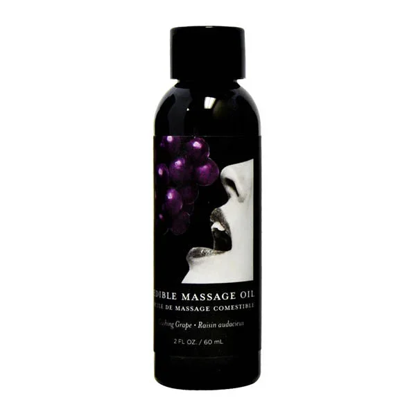 Edible Massage Oil Gushing Grape Flavored 59ml Bottle
