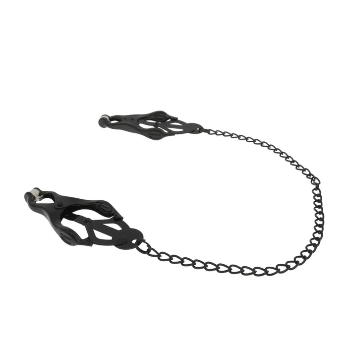 EFFECTIVE BEHAVIOR BLACK CLOVER NIPPLE CLAMPS W/ CHAIN
