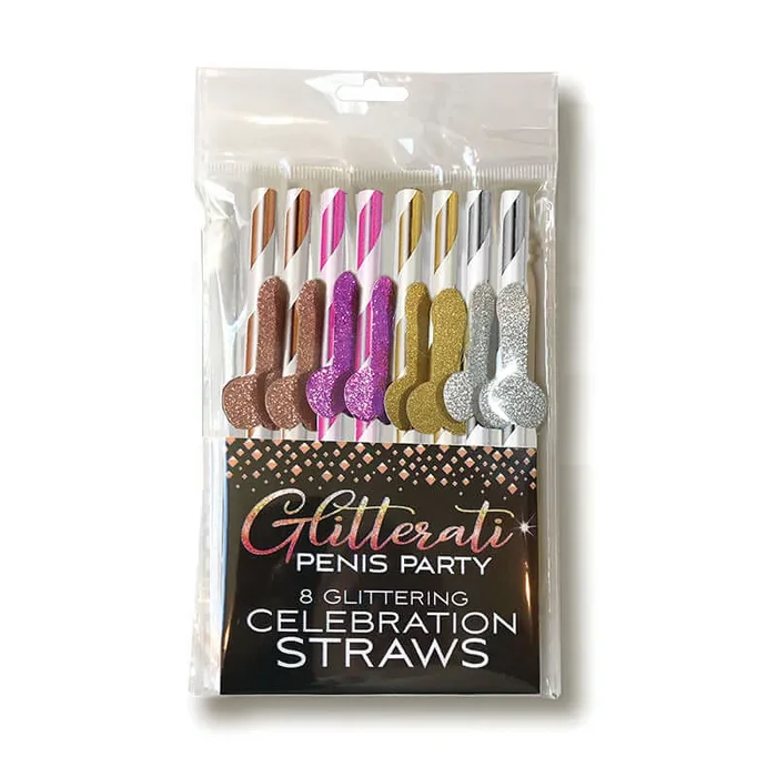Elevate Your Party with Glitterati Cocktail Straws – 8 Count