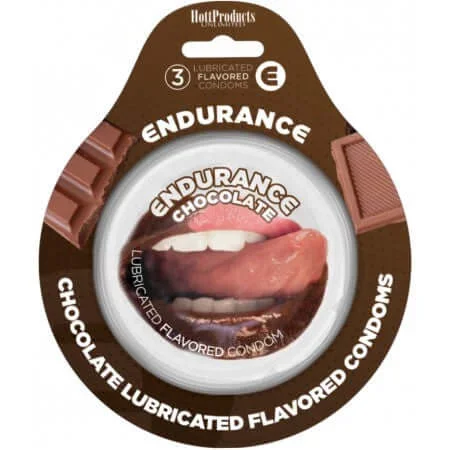 Endurance Flavored Condoms 3 Pack Chocolate