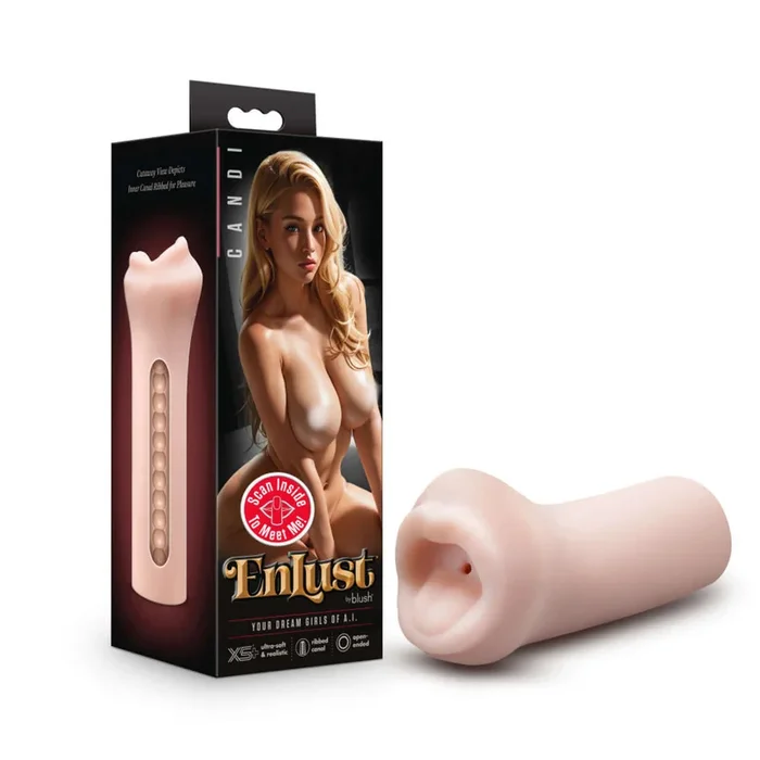 Enlust Candi Beige Mouth Stroker – Realistic Male Masturbator