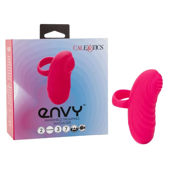 Envy™ Handheld Thumping Massager – Dual Motors, 3 Speeds, 7 Functions, Waterproof Silicone