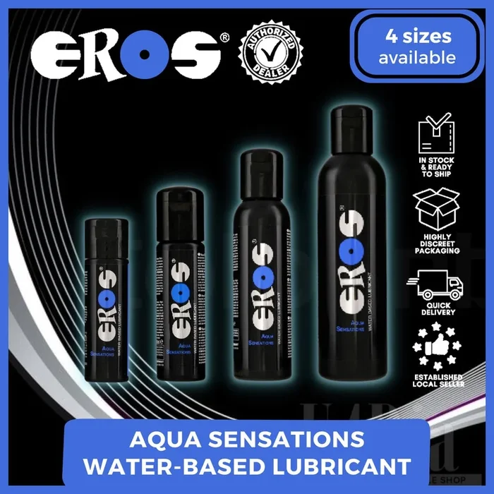 Eros Aqua Sensations Water Based Lubricant 30 ml or 100 ml or 250 ml or 500 ml