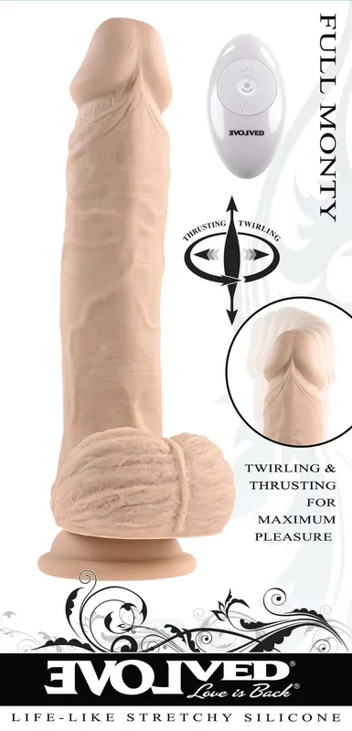 Evolved Full Monty: Realistic Vibrating Dildo with Remote Control