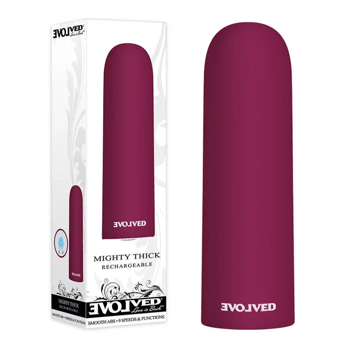 Evolved Mighty Thick – Burgundy Red 9 cm USB Rechargeable Bullet