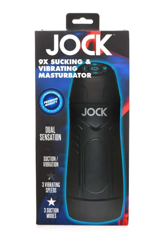 Experience Intense Pleasure with the Jock 9X Sucking and Vibrating Masturbator