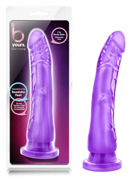 Experience Pleasure Unleashed with the B Yours Sweet N Hard 6″ Purple Dildo!