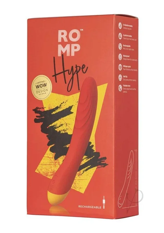 Experience Ultimate Pleasure with ROMP Hype G-Spot Vibrator Orange