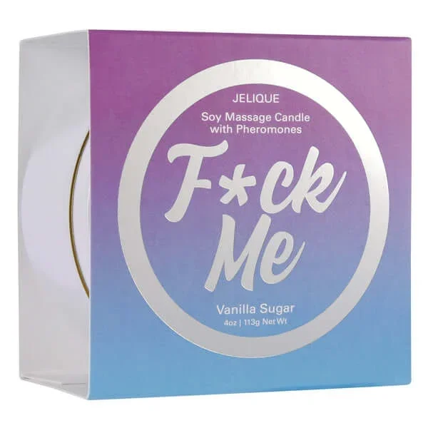 F*ck Me Vanilla Sugar Massage Candle with Pheromones – 4 oz – Classic Erotica