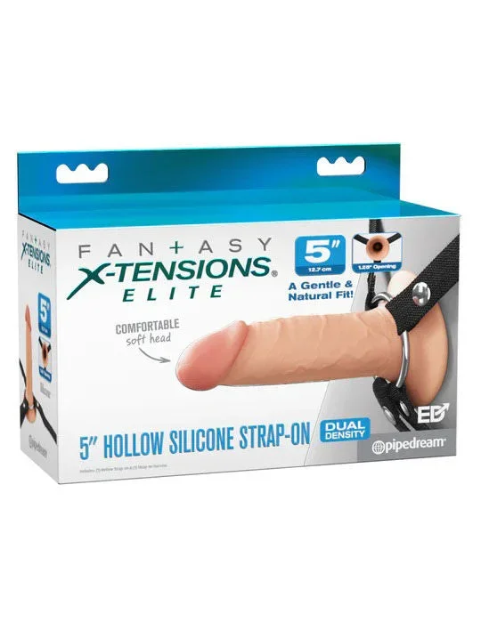 Fantasy X-Tensions Elite 5 Inch Silicone Hollow Strap-On Toy