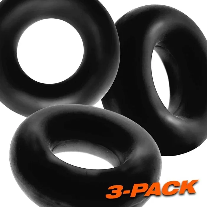 Fat Willy Three Piece Jumbo Cockrings Black