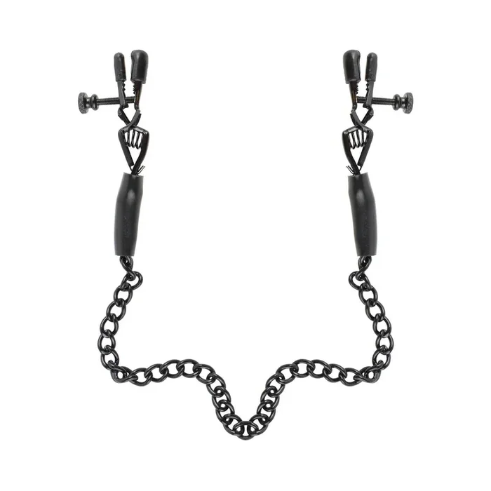 Fetish Fantasy Adjustable Nipple Chain Clamps Black